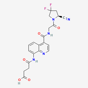 molecular formula C21H19F2N5O5 B10831462 OncoFAP 