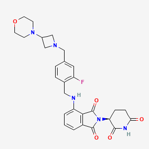 molecular formula C28H30FN5O5 B10831497 Golcadomide CAS No. 2379572-34-4