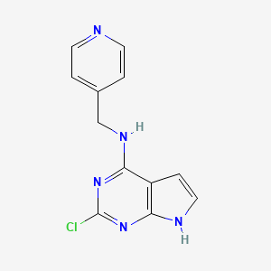 2-chloro-N-(pyridin-4-ylmethyl)-7H-pyrrolo[2,3-d]pyrimidin-4-amine