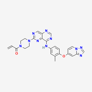 1-[4-[4-[3-Methyl-4-([1,2,4]triazolo[1,5-a]pyridin-7-yloxy)anilino]pyrimido[5,4-d]pyrimidin-6-yl]piperazin-1-yl]prop-2-en-1-one