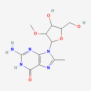 2-amino-9-[4-hydroxy-5-(hydroxymethyl)-3-methoxyoxolan-2-yl]-8-methyl-1H-purin-6-one