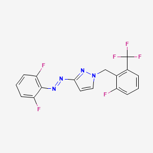 molecular formula C17H10F6N4 B10831568 piCRAC-1 