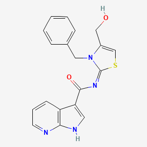 (Z)-N-(3-Benzyl-4-(hydroxymethyl)thiazol-2(3H)-ylidene)-1H-pyrrolo[2,3-b]pyridine-3-carboxamide