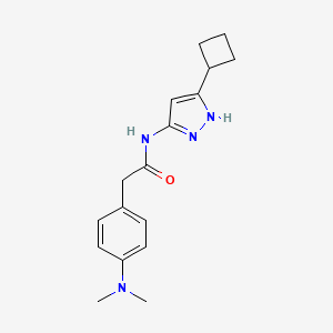 molecular formula C17H22N4O B10831591 N-(5-Cyclobutyl-3-pyrazolyl)-2-[4-(dimethylamino)phenyl]acetamide 