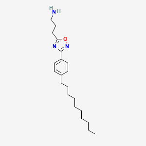 molecular formula C21H33N3O B10831607 3-[3-(4-Decylphenyl)-1,2,4-oxadiazol-5-yl]propan-1-amine 