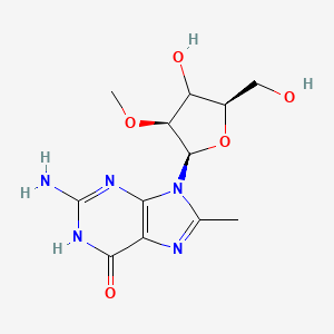 2-amino-9-[(2R,3S,5R)-4-hydroxy-5-(hydroxymethyl)-3-methoxyoxolan-2-yl]-8-methyl-1H-purin-6-one