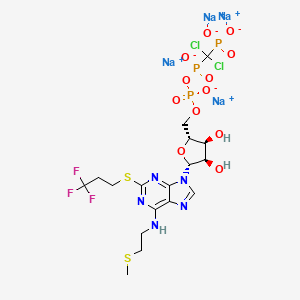 molecular formula C17H21Cl2F3N5Na4O12P3S2 B10831623 Cangrelor (tetrasodium) 