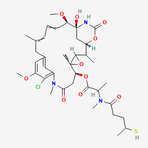 (1S,2R,3S,5S,6S,16Z,18Z,20R,21S)-11-chloro-21-hydroxy-12,20-dimethoxy-2,5,9,16-tetramethyl-8,23-dioxo-4,24-dioxa-9,22-diazatetracyclo[19.3.1.1(1),(1).0(3),]hexacosa-10,12,14(26),16,18-pentaen-6-yl (2S)-2-(N-methyl-4-sulfanylpentanamido)propanoate