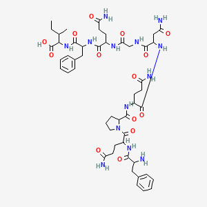 molecular formula C50H71N13O14 B10831732 H-DL-Phe-DL-Gln-DL-Pro-DL-Gln-DL-Asn-Gly-DL-Gln-DL-Phe-DL-xiIle-OH 