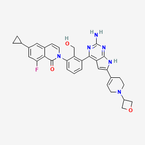 molecular formula C33H31FN6O3 B10831906 Milrebrutinib CAS No. 2227211-00-7