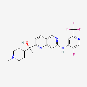 (1R)-1-[7-[[5-fluoro-2-(trifluoromethyl)pyridin-4-yl]amino]-1,6-naphthyridin-2-yl]-1-(1-methylpiperidin-4-yl)ethanol