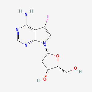 (2R,3R,5R)-5-(4-amino-5-iodopyrrolo[2,3-d]pyrimidin-7-yl)-2-(hydroxymethyl)oxolan-3-ol