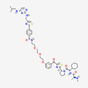 molecular formula C51H66N10O7S2 B10832061 Sniper(tacc3)-11 