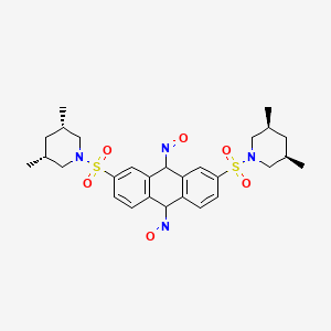 (3R,5S)-1-[[7-[(3S,5R)-3,5-dimethylpiperidin-1-yl]sulfonyl-9,10-dinitroso-9,10-dihydroanthracen-2-yl]sulfonyl]-3,5-dimethylpiperidine