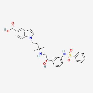 1-{3-[(R)-2-[3-(phenylsulphonylamino)-phenyl]-2-hydroxy-ethylamino]-3-methyl-butyl}-1H-indole-5-carboxylic acid