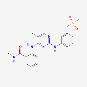 N-methyl-2-[[5-methyl-2-[3-(methylsulfonylmethyl)anilino]pyrimidin-4-yl]amino]benzamide