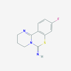 molecular formula C11H10FN3S B10832147 9-fluoro-3,4-dihydro-2H-pyrimido[1,2-c][1,3]benzothiazin-6-imine 