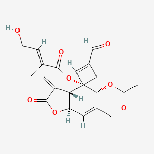 [(3aR,4R,6E,9S,10Z,11aR)-9-acetyloxy-6-formyl-10-methyl-3-methylidene-2-oxo-3a,4,5,8,9,11a-hexahydrocyclodeca[b]furan-4-yl] (E)-4-hydroxy-2-methylbut-2-enoate