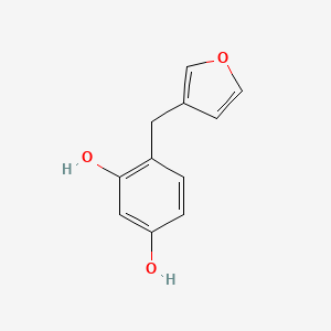 molecular formula C11H10O3 B10832211 4-(furan-3-ylmethyl)benzene-1,3-diol 