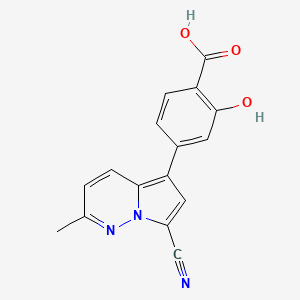 molecular formula C16H11N3O3 B10832232 Azaindole derivative 6 