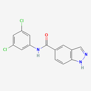 molecular formula C14H9Cl2N3O B10832330 N-(3,5-dichlorophenyl)-1H-indazole-5-carboxamide 