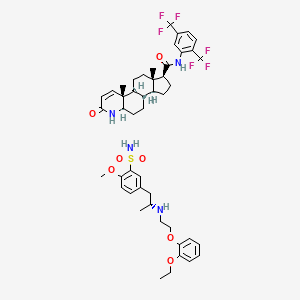 molecular formula C47H58F6N4O7S B10832345 Dutasteride + tamsulosin 