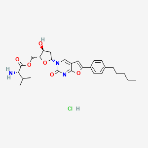 molecular formula C27H36ClN3O6 B10832357 Valnivudine hydrochloride CAS No. 956483-03-7