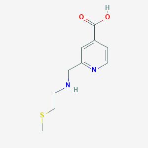 2-[(2-Methylsulfanylethylamino)methyl]pyridine-4-carboxylic acid