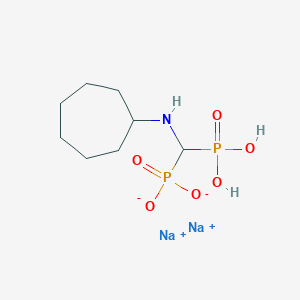 disodium;[(cycloheptylamino)-phosphonatomethyl]phosphonic acid