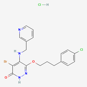 molecular formula C19H19BrCl2N4O2 B10832378 Parogrelil hydrochloride CAS No. 139145-84-9