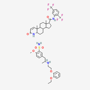 N-[2,5-bis(trifluoromethyl)phenyl]-9a,11a-dimethyl-7-oxo-1,2,3,3a,3b,4,5,5a,6,9b,10,11-dodecahydroindeno[5,4-f]quinoline-1-carboxamide;5-[2-[2-(2-ethoxyphenoxy)ethylamino]propyl]-2-methoxybenzenesulfonamide