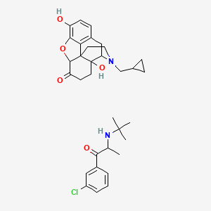 molecular formula C33H41ClN2O5 B10832402 Bupropion+naltrexone 