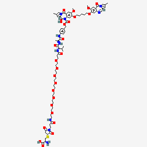 molecular formula C78H108N10O25S B10832408 Rovalpituzumab Tesirine CAS No. 1613313-09-9