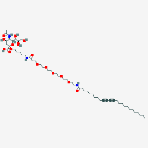 molecular formula C54H95N3O16 B10832449 alpha-Neuraminic acid, N-acetyl-2-O-(7,26-dioxo-10,13,16,19,22-pentaoxa-6,25-diazapentaconta-35,37-diyn-1-yl)- CAS No. 1261156-82-4