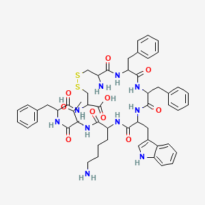 molecular formula C54H66N10O10S2 B10832487 H-DL-Cys(1)-DL-Phe-DL-Phe-DL-Trp-DL-Lys-DL-xiThr-DL-Phe-DL-Cys(1)-OH 