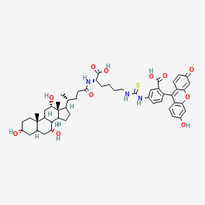 molecular formula C51H63N3O11S B10832495 Cholyl lysyl fluorescein 