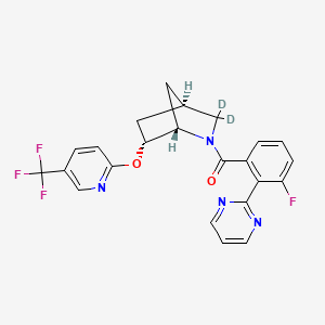 molecular formula C23H18F4N4O2 B10832554 Tebideutorexant CAS No. 1637681-55-0