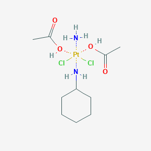 Bis-acetatoamminedichlorocyclohexylamine platinum(IV)