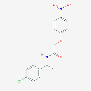 N-[1-(4-chlorophenyl)ethyl]-2-(4-nitrophenoxy)acetamide