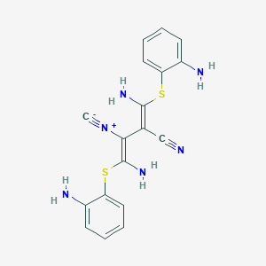 (Z,2Z)-4-amino-2-[amino-(2-aminophenyl)sulfanylmethylidene]-4-(2-aminophenyl)sulfanyl-3-isocyanobut-3-enenitrile