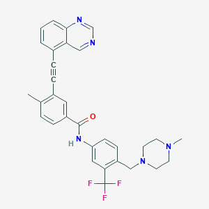 3-((quinazolin-5-yl)ethynyl)-4-methyl-N-[4-((4-methylpiperazin-1-yl)methyl)-3-trifluoro methylphenyl]benzamide