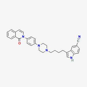 3-(4-(4-(4-(1-oxoisoquinolin-2(1H)-yl)phenyl)piperazin-1-yl)butyl)-1H-indole-5-carbonitrile