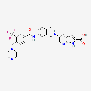 5-{2-methyl-5-[4-(4-methyl-piperazin-1-ylmethyl)-3-trifluoromethyl-benzoylamino]-benzylamino}-1H-pyrrolo[2,3-b]pyridine-2-carboxylic acid