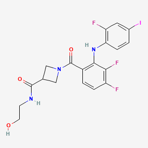 1-({3,4-difluoro-2-[(2-fluoro-4-iodophenyl)amino]phenyl}carbonyl)-N-(2-hydroxyethyl)azetidine-3-carboxamide