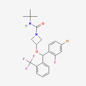 3-[2-(trifluoromethyl)-2'-fluoro-4'-bromobenzhydryloxy]-N-(tert-butyl)azetidine-1-carboxamide