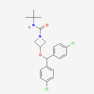 3-(4,4'-dichlorobenzhydryloxy)-N-(tert-butyl)azetidine-1-carboxamide