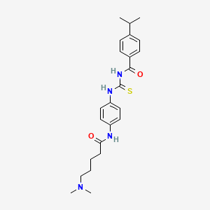 N-[[4-[5-(dimethylamino)pentanoylamino]phenyl]carbamothioyl]-4-propan-2-ylbenzamide