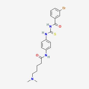 3-bromo-N-[[4-[5-(dimethylamino)pentanoylamino]phenyl]carbamothioyl]benzamide