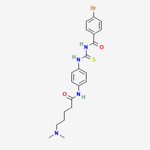 4-bromo-N-[[4-[5-(dimethylamino)pentanoylamino]phenyl]carbamothioyl]benzamide