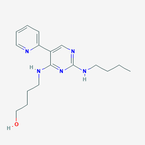 4-[[2-(Butylamino)-5-pyridin-2-ylpyrimidin-4-yl]amino]butan-1-ol